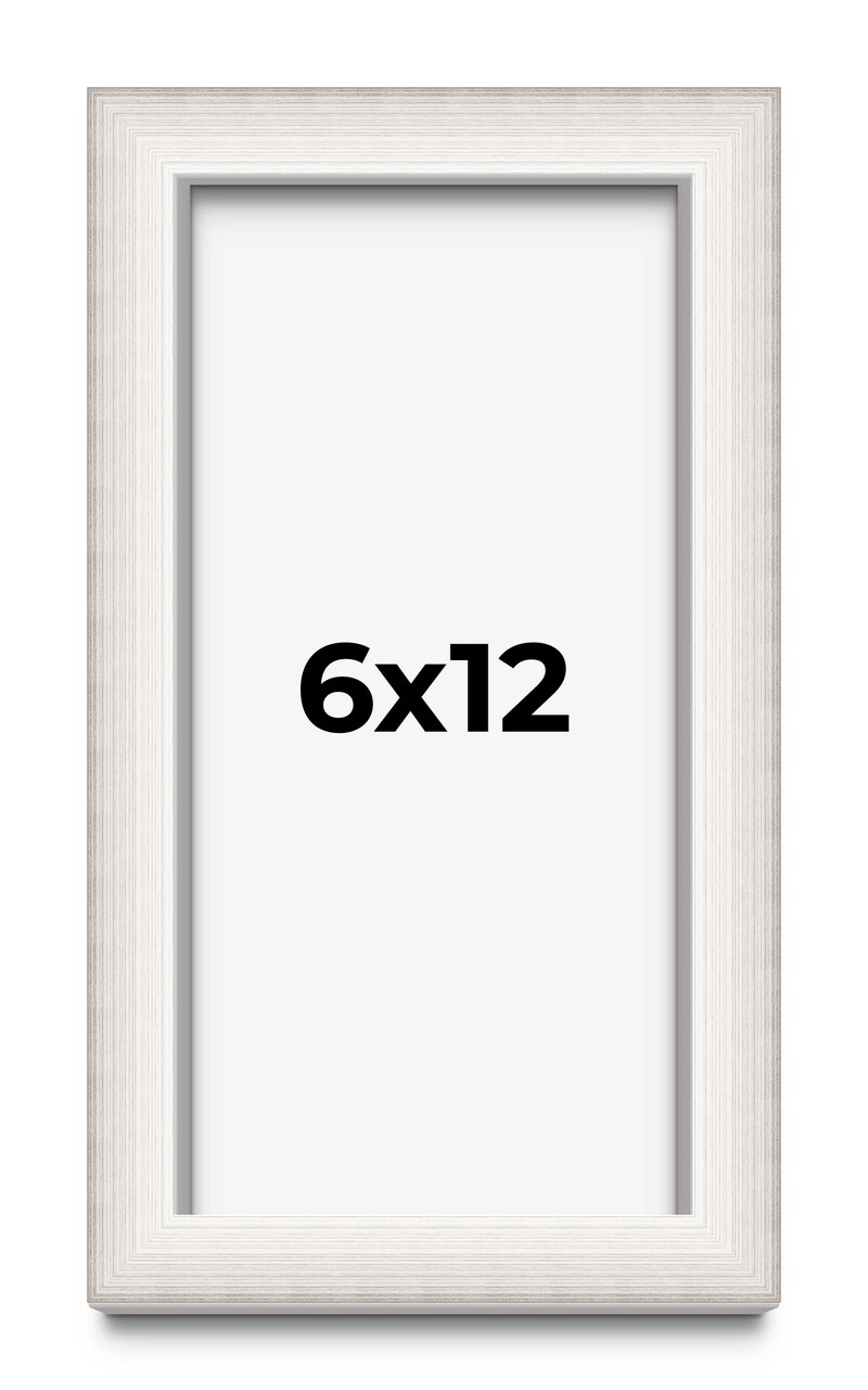 Panoramic Shadow Box 1.5" Depth Silver Picture Frame - UV Acrylic, Backing, Hanging Hardware